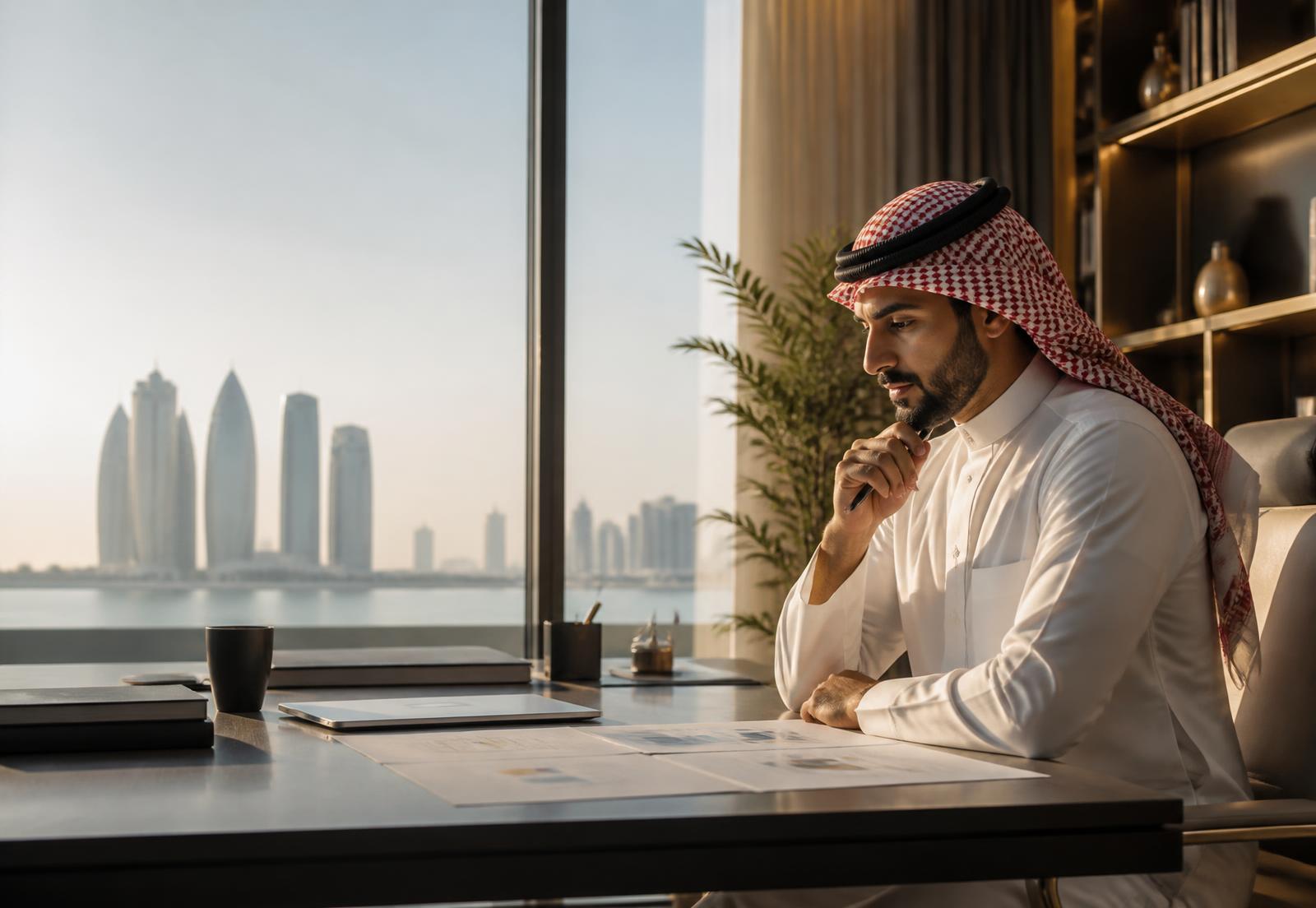 Founder preparing a startup launch strategy for the Gulf market